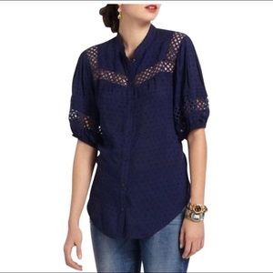 Anthropologie Swiss dot Blouse By Edme & Esyllte